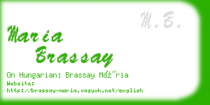 maria brassay business card